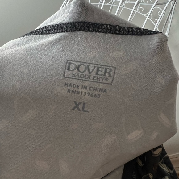 Dover Saddlery Ladies' Cascade Tech Print Quarter-Zip Top Tossed Stirrups XL - Picture 6 of 8